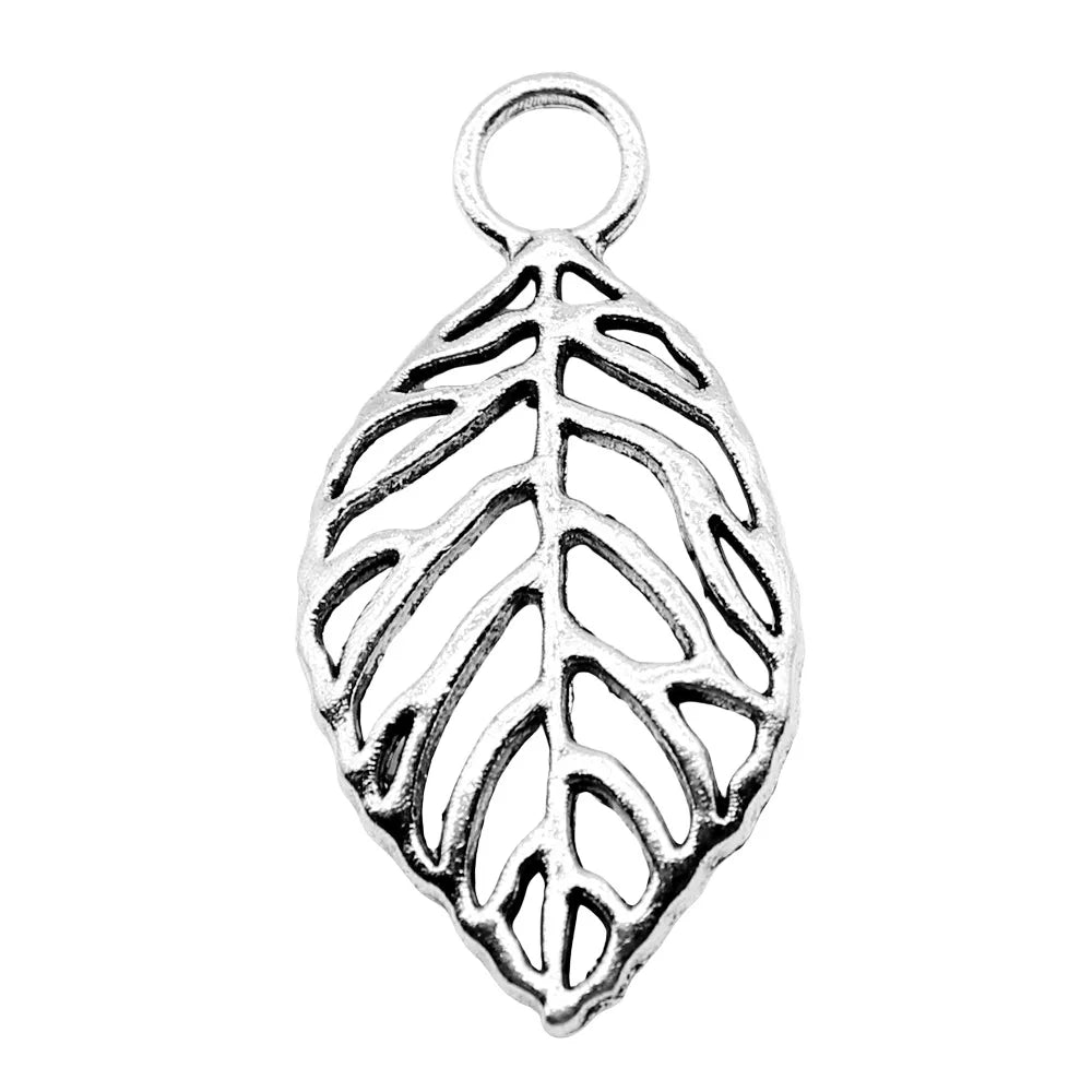 16x32mm 1.4g Multicolor Zinc Alloy Leaf Charm Pendant for DIY Necklace Bracelet Jewelry Making