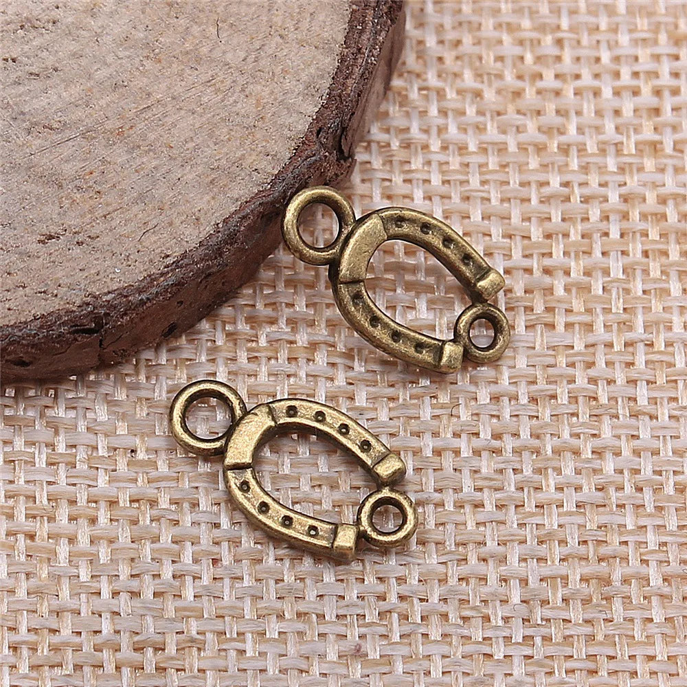 18x10mm 0.8g Multicolor Iron Horseshoe Connector Charm for Bracelet Necklace Jewelry Making