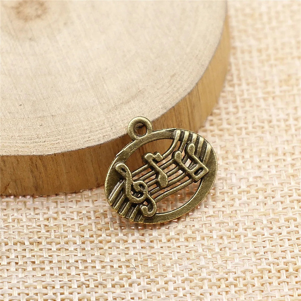 20x17mm 1.2g Multicolor Zinc Alloy Music Note Charm Pendant for DIY Necklace Bracelet Jewelry Making