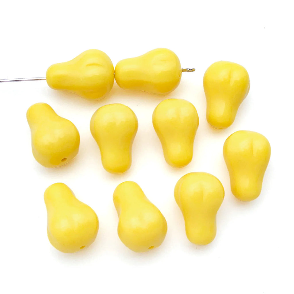 Yellow Green Acrylic Pear Loose Beads for Phone Chain, Bracelet and Keychain Making