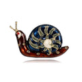 Luxury Enamel Snail Brooch With Gold Tone Alloy Shell, Elegant Animal Lapel Pin Suit Accessory Gift