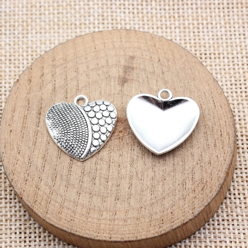 20x20mm 1.6g Multicolor Zinc Alloy Heart Charm Pendant for DIY Necklace Bracelet Jewelry Making