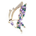 Elegant Purple Butterfly Brooch With Pearl, Rhinestone And Alloy Wings, Luxury Lapel Pin Corsage Gift