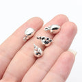 13x8mm 1.85g Antique Silver Zinc Alloy 3D Dumpling Charm Pendant for DIY Necklace Bracelet Making