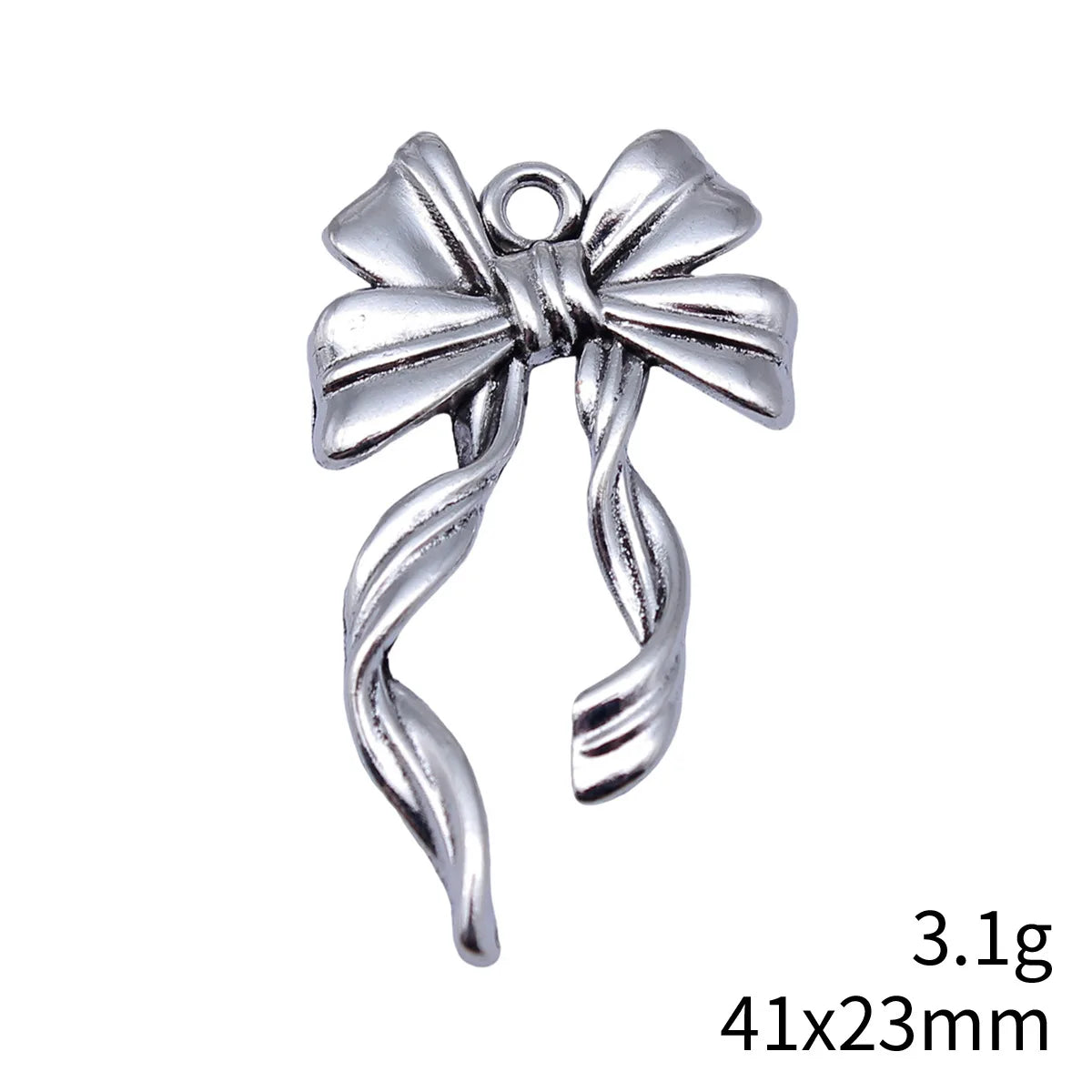 41x23mm 3.1g Antique Silver Zinc Alloy Bowknot Butterfly Charm Pendant for DIY Necklace Bracelet Jewelry Making