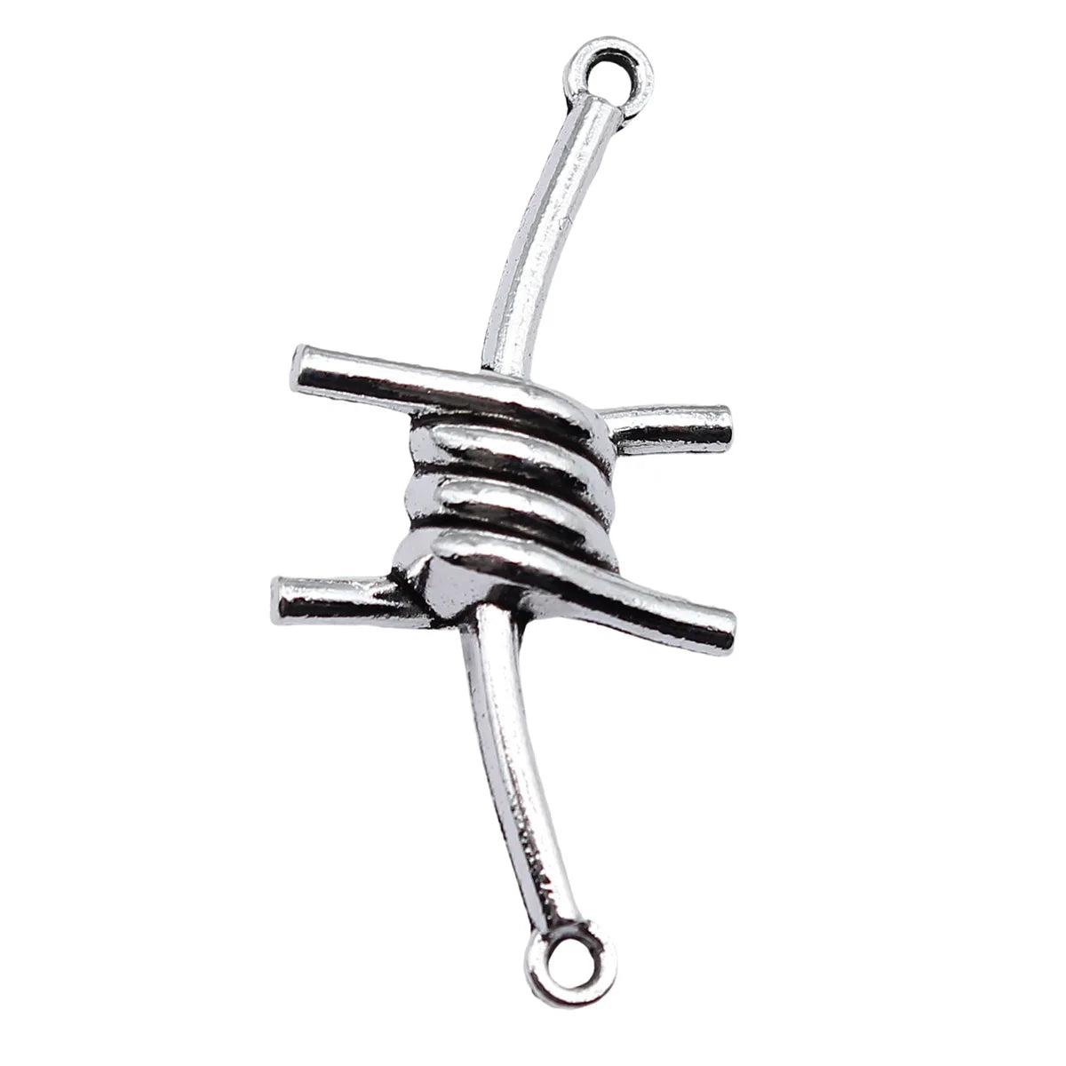 40x19mm 4.6g Antique Silver Zinc Alloy Thorn Connector Charm for DIY Bracelet and Necklace Making