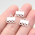 12x11mm 0.7g Antique Silver Zinc Alloy Three Hole Earring Connector Charm for DIY Jewelry Making