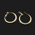 Elegant Silver Tone Alloy Round Hoop Stud & Clip On No Piercing Simple Metal Circle Earrings