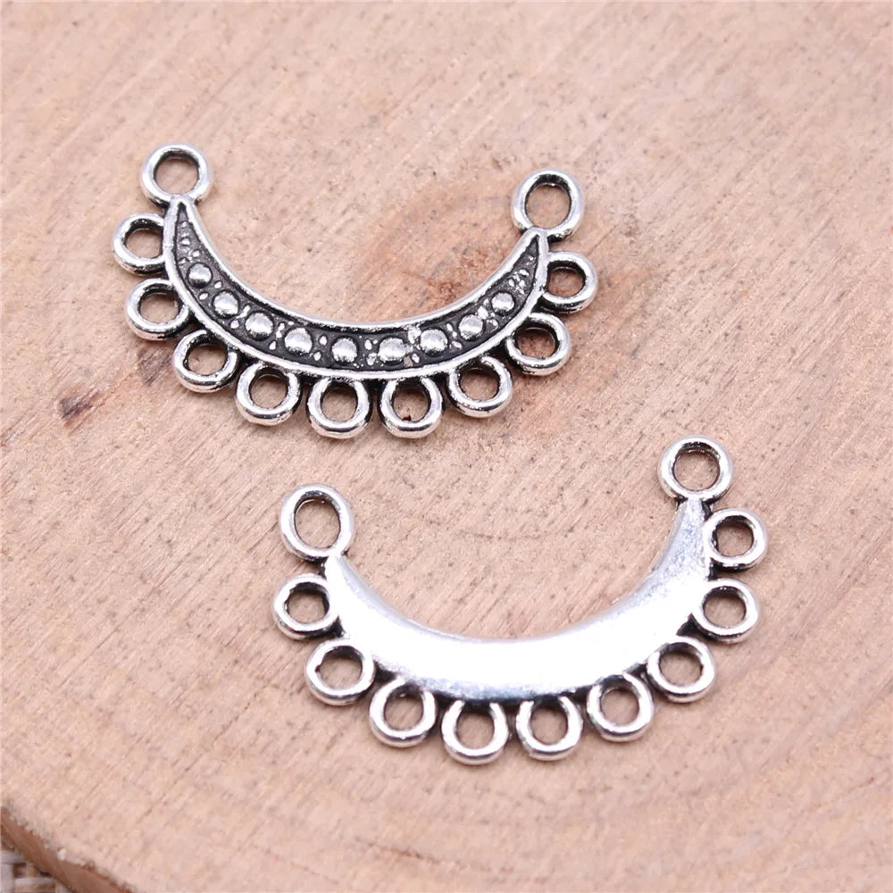 21x14mm 0.7g Multicolor Zinc Alloy Geometric Earring Connector Charms for DIY Earrings Jewelry Making