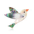Elegant Abalone Shell Mother Of Pearl Bird Brooch, Cute Animal Lapel Pin Corsage Suit Accessory Gift