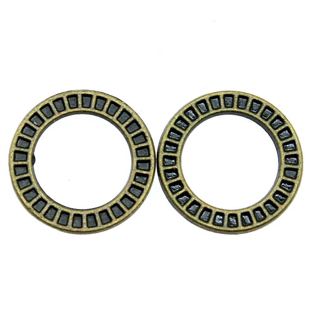 19x19mm 1.3g Multicolor Zinc Alloy Round Ring Connector Charm Pendant for DIY Jewelry Making