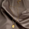 18K Gold Plated 304 Stainless Steel Minimalist Letter Infinity Clavicle Necklace