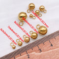 Gold Stainless Steel Round Ball Bead End Bead for DIY Necklace Bracelet