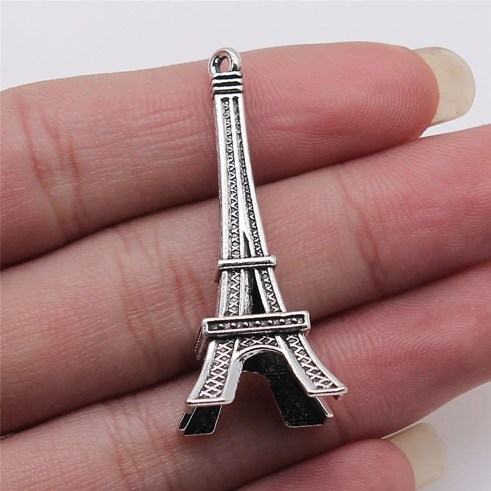 18x43mm 5.8g Multicolor Iron Eiffel Tower Charm Pendant for DIY Necklace Bracelet Jewelry Making