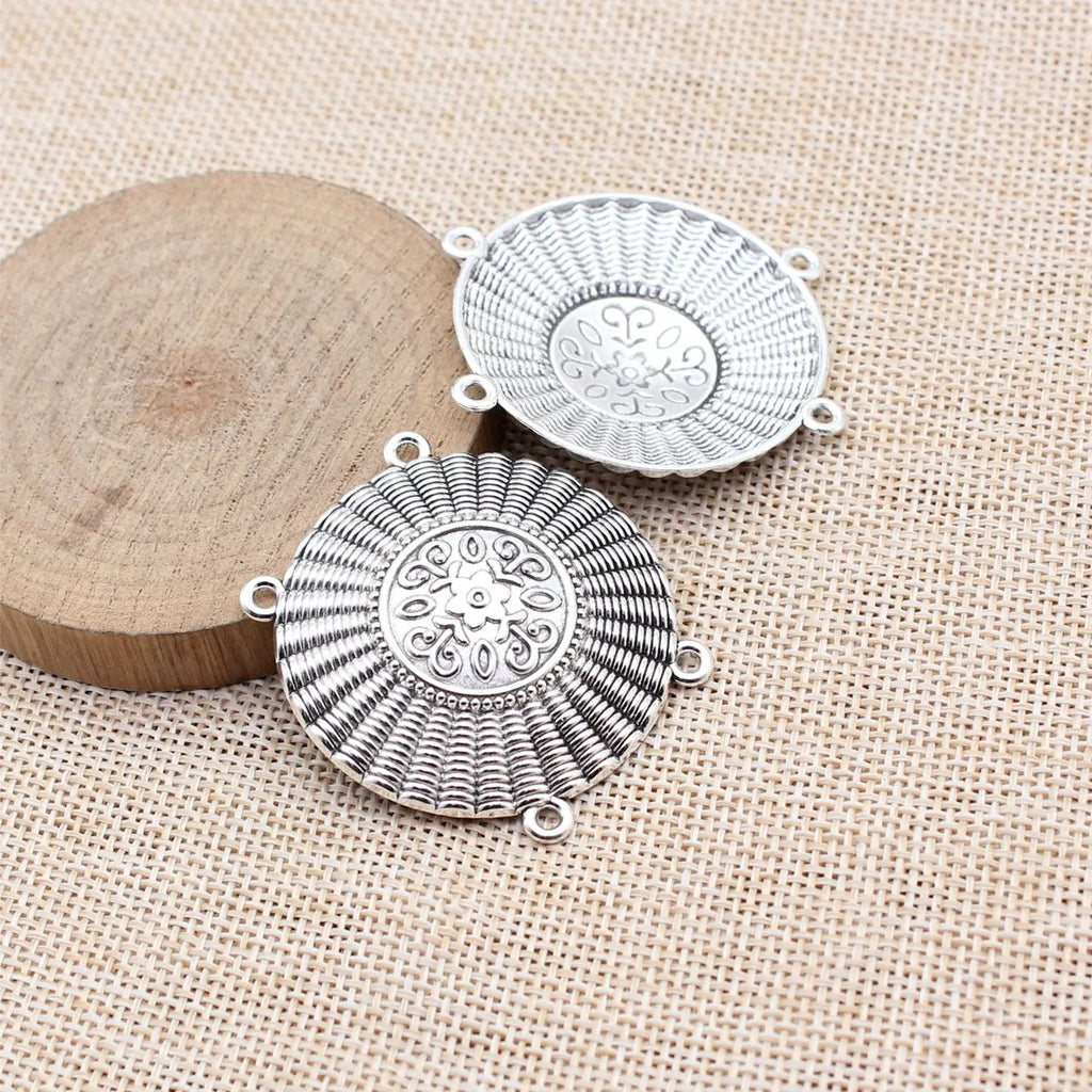 43x40mm 7.2g Multicolor Zinc Alloy 4 Hole Connector Charm for Body Chain Waist Chain Jewelry Making