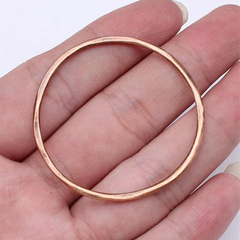 44x44mm 2.1g Multicolor Zinc Alloy Twisted Geometric Round Ring Connector Charm for DIY Earrings