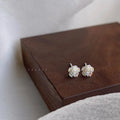 Mini Iridescent Resin Rose Flower Stud Earrings Korean Fairy Style