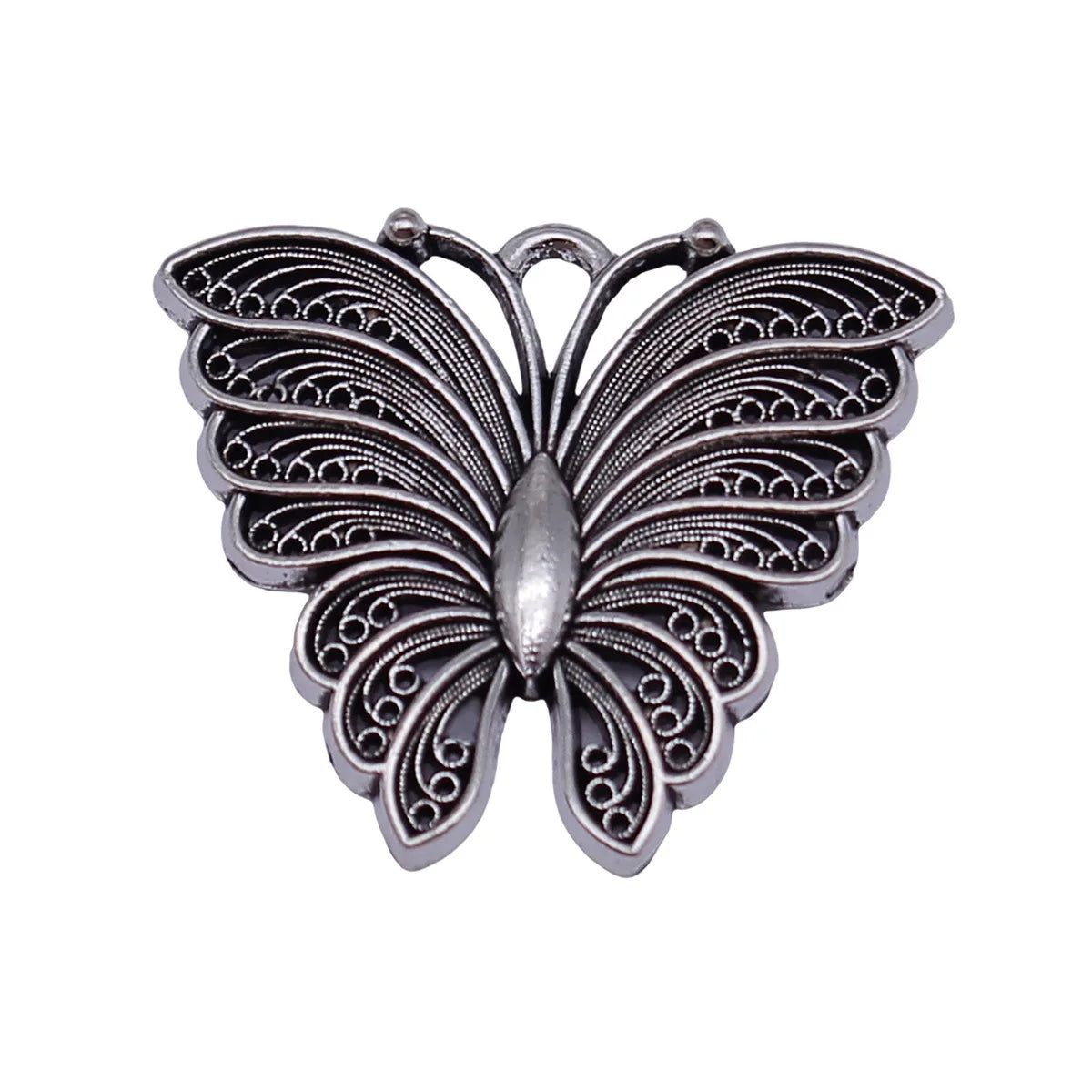 24x21mm 1.6g Antique Silver Zinc Alloy Butterfly Charm Pendant for DIY Necklace and Bracelet Making