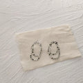 Light Luxury 14K Plated Copper Geometric Chain Tassel Drop Earrings