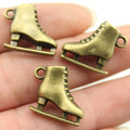 21x18x6mm 4.3g Multicolor Zinc Alloy 3D Ice Skate Charm Pendant for DIY Sports Theme Jewelry Making