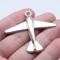46x52mm 7g Antique Silver Zinc Alloy Airplane Charm Pendant for DIY Jewelry Making