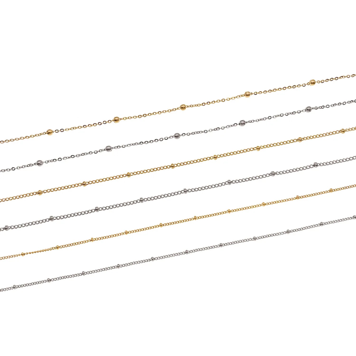 Stainless Steel O Ball Chain Connector Chains for DIY Tassel Necklace Jewelry Making