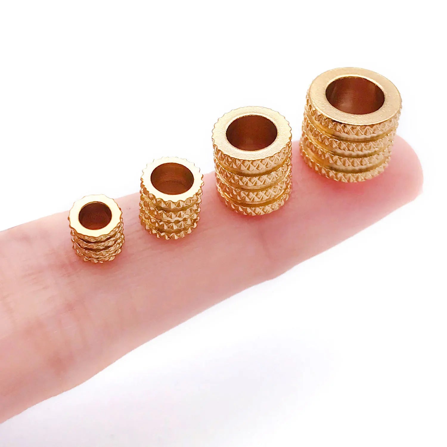 Vacuum Plated Stainless Steel Four Layer Mesh Tube Spacer Beads for DIY Bracelets