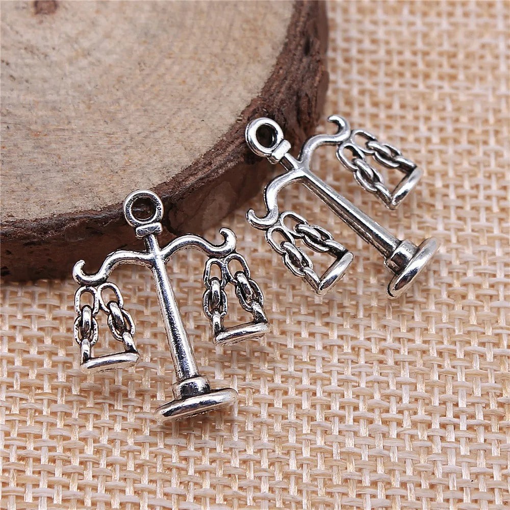 22x17mm 1.4g Multicolor Zinc Alloy Balance Scale Charm Pendant for Legal Theme DIY Jewelry Making
