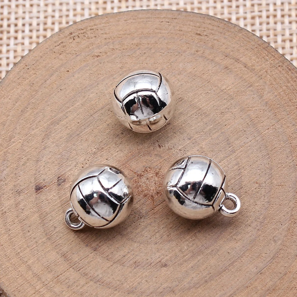 14x11mm 4.4g Multicolor Zinc Alloy 3D Volleyball Charm Pendant for DIY Necklace Bracelet Jewelry Making