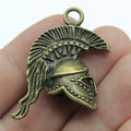 36x28x14mm 9.6g Antique Silver Zinc Alloy 3D Roman Warrior Helmet Charm Pendant for DIY Jewelry Making