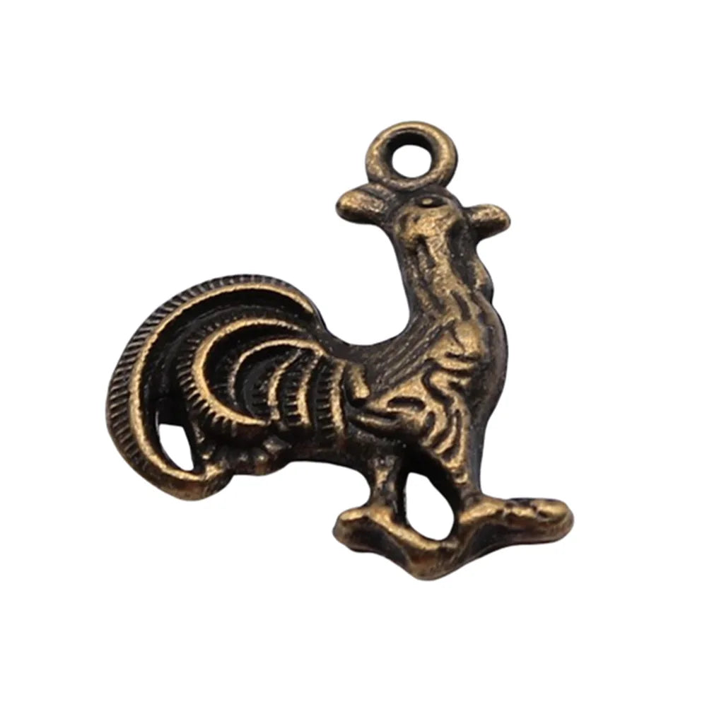 20x16mm 2g Multicolor Zinc Alloy Rooster Charm Pendant for DIY Necklace Bracelet Jewelry Making