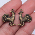 20x16mm 2g Multicolor Zinc Alloy Rooster Charm Pendant for DIY Necklace Bracelet Jewelry Making