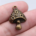 18x26mm 2.5g Multicolor Zinc Alloy Mushroom Charm Pendant for DIY Fantasy Theme Jewelry Making