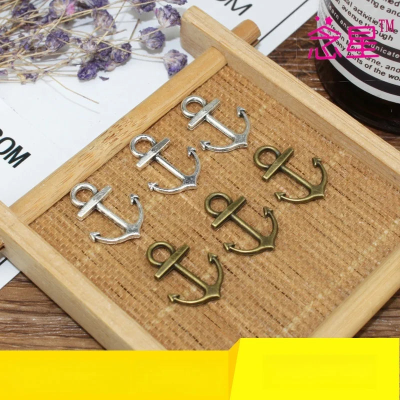 18x14MM Zinc Alloy Anchor Charm Pendant for DIY Necklace Bracelet Jewelry Making
