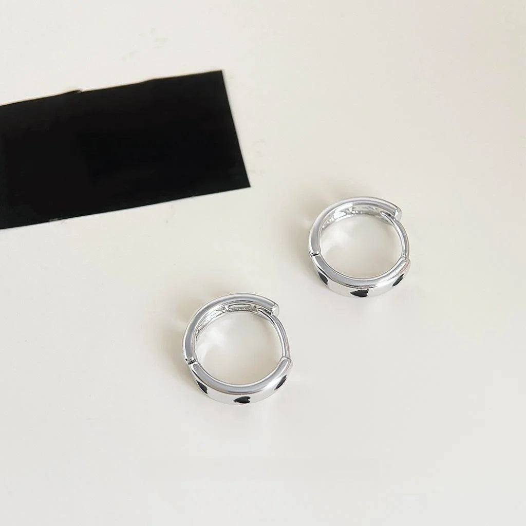 Minimalist Style Copper Round Enamel Heart Stud Earrings For Women