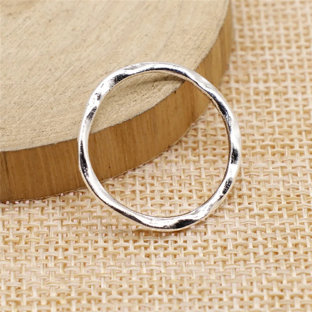 23x24mm 0.9g Multicolor Zinc Alloy Irregular Round Ring Charm Pendant for DIY Necklace Bracelet Making
