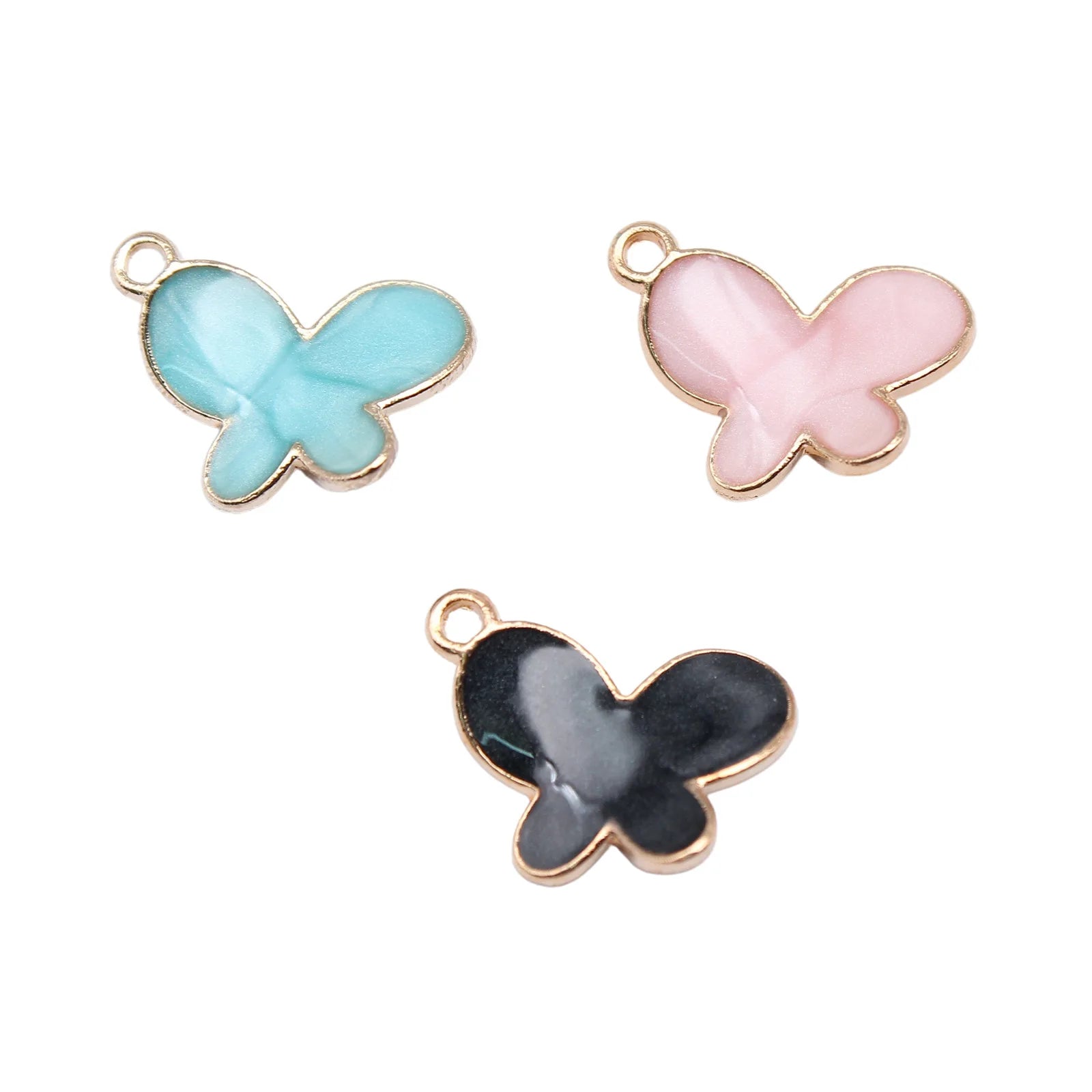 14x18mm 0.89g Multicolor Zinc Alloy Butterfly charm pendant for DIY necklace bracelet earring making