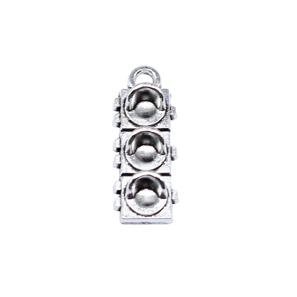 20x7mm 1.4g Antique Silver Zinc Alloy Traffic Light Charm Pendant for Urban Theme Jewelry Making