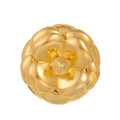 Elegant Gold Tone Alloy Camellia Flower Brooch, Smooth Petal Lapel Pin Corsage For Women's Suit Accessory