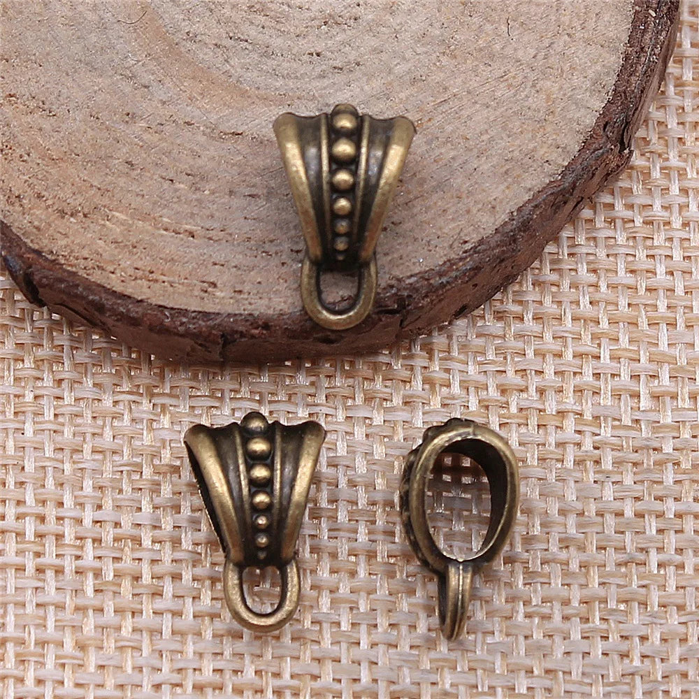 16x10mm 1.2g Multi-Color Zinc Alloy Pendant Bail Connectors for DIY Necklace Charm Jewelry Making