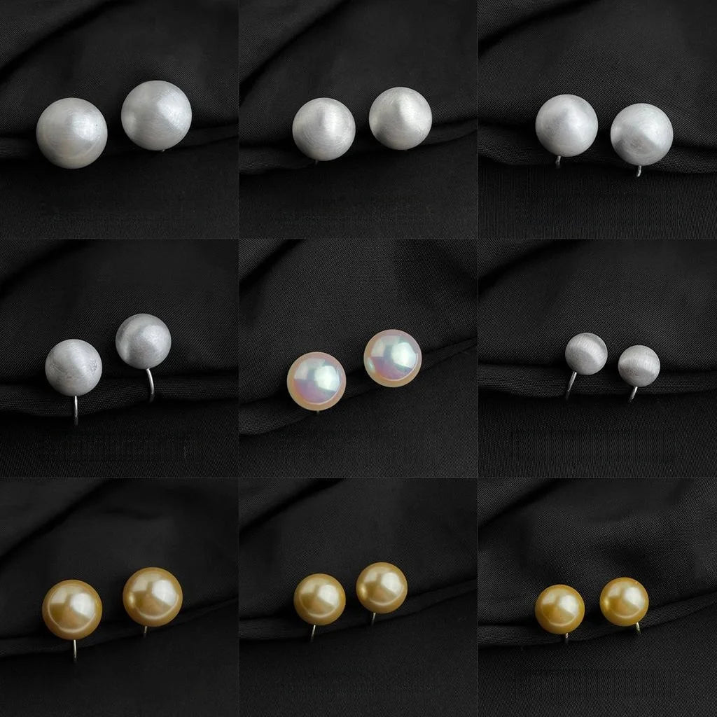 Gold Plated Faux Pearl Spiral Clip On Drop Earrings No Piercing Geometric Round Luxury Jewelry