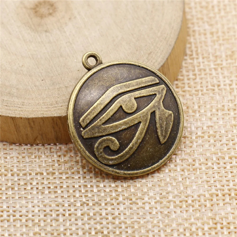 27mm 4.5g Multicolor Zinc Alloy Eye of Horus Charm Pendant for DIY Jewelry Making
