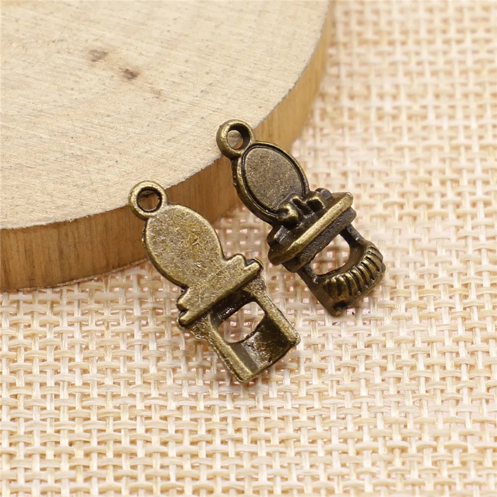 20x9mm 1.5g Multicolor Zinc Alloy Dressing Table Charm Pendant for DIY Jewelry Making