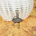 37x21MM Antique Silver Zinc Alloy Ballerina Charm Pendant for DIY Necklace Bracelet Jewelry Making