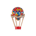 Cute Colorful Enamel Hot Air Balloon Brooch With Rhinestones, Rose Gold Alloy Women's Lapel Pin Gift