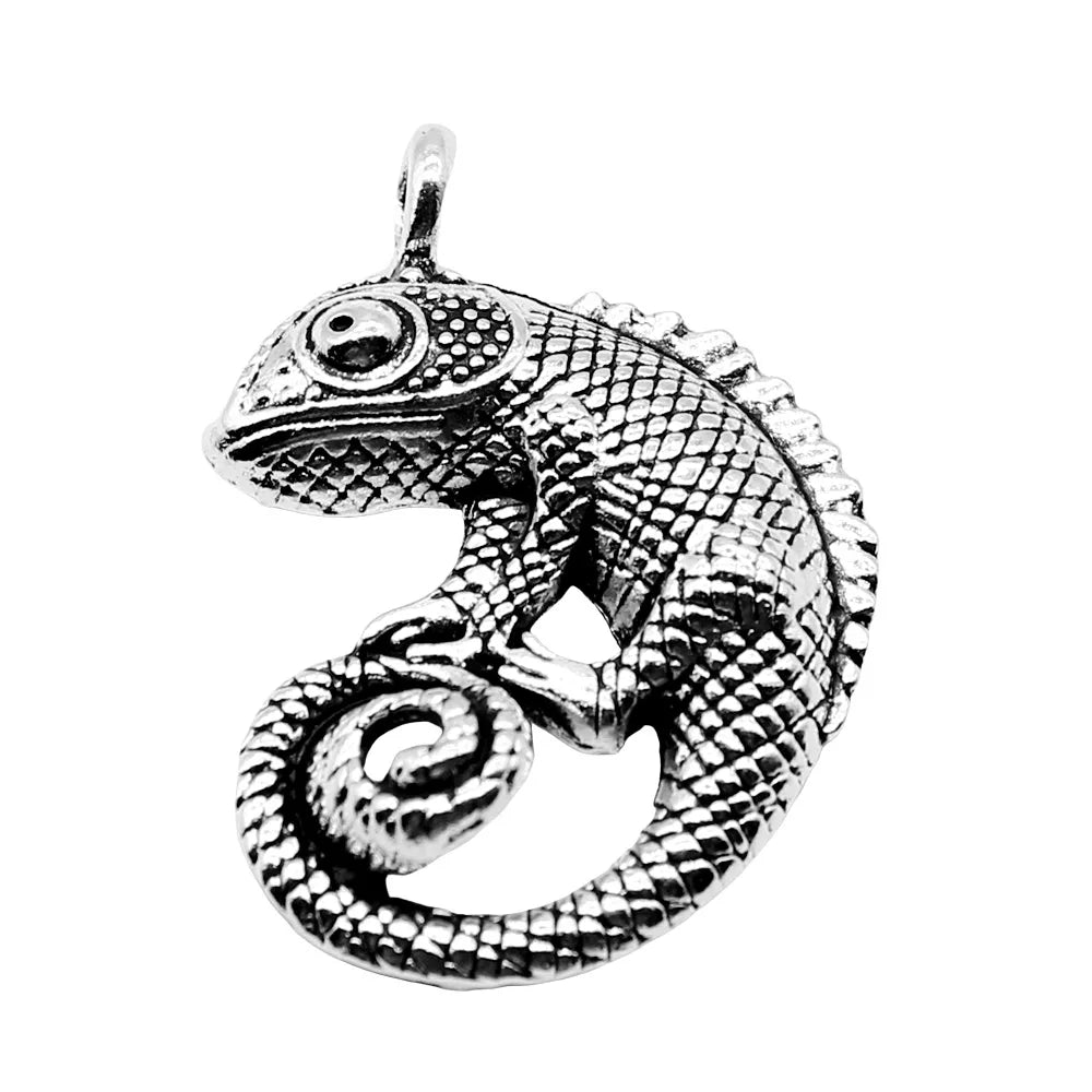 26x36mm 5.2g Multicolor Zinc Alloy Lizard Charm Pendant for DIY Necklace Bracelet Jewelry Making