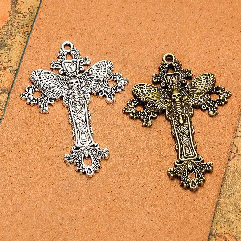 51x37MM Antique Silver Zinc Alloy Charm Pendant for DIY Necklace Bracelet Jewelry Making