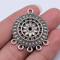 36x29mm 5.4g Multicolor Zinc Alloy Geometric Earring Connector Charms for DIY Earrings Jewelry Making