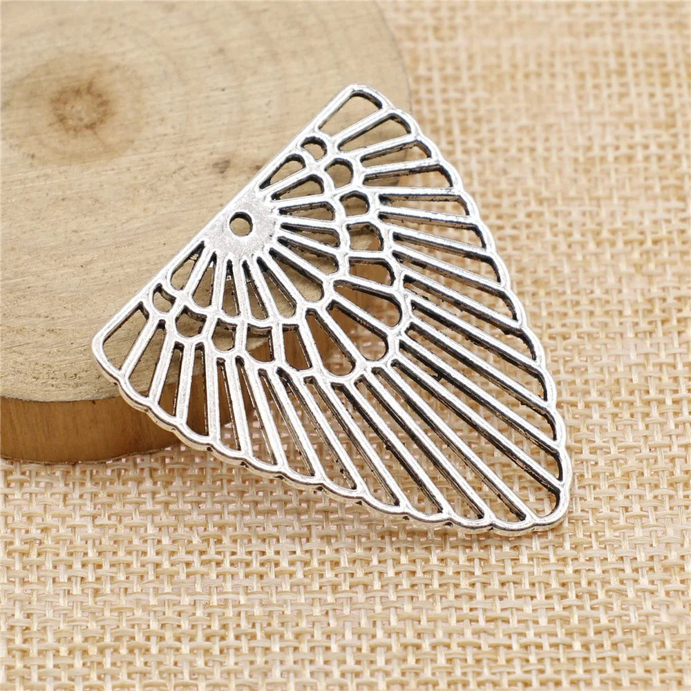 40x42mm 5.5g Zinc Alloy Geometric Hollow Earring Charms for DIY Earrings Jewelry Making