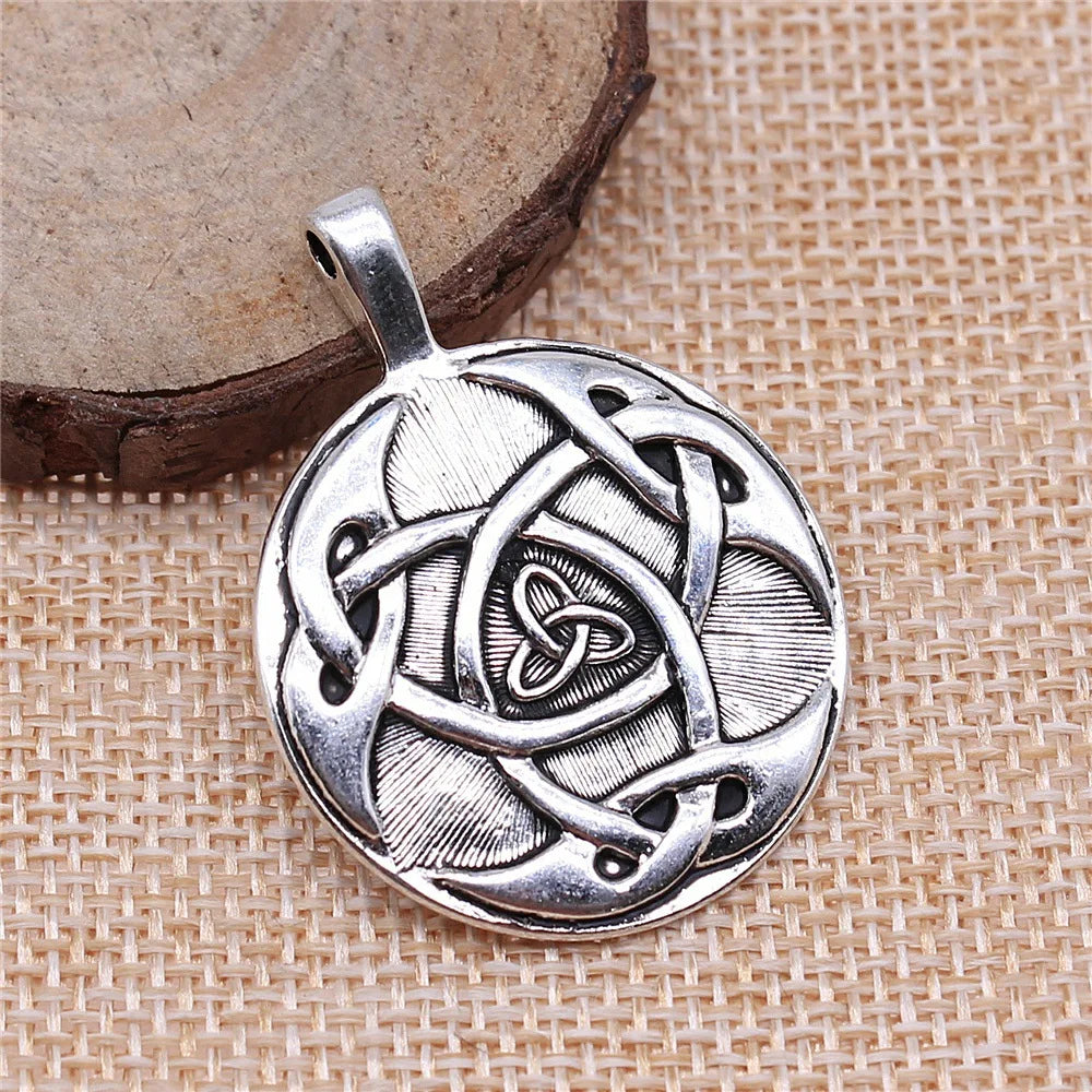 42x31mm 8.4g Multicolor Zinc Alloy Celtic Symbol Celtic Knot Charm Pendant for Necklace Bracelet Making